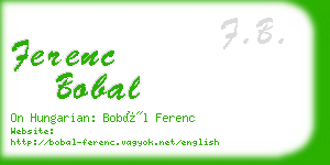 ferenc bobal business card